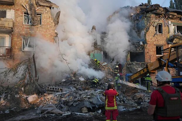 حمله هوایی گسترده روسیه به پایتخت اوکراین با ۴۱ کشته و زخمی