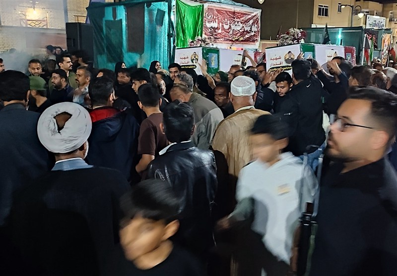تشییع 2 شهید حمله آمریکایی صهیونی در بندر دیر