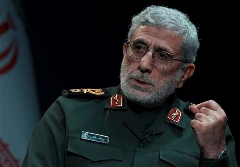 حضور سردار قاآنی در مراسم تشییع پیکر رهبری شهید