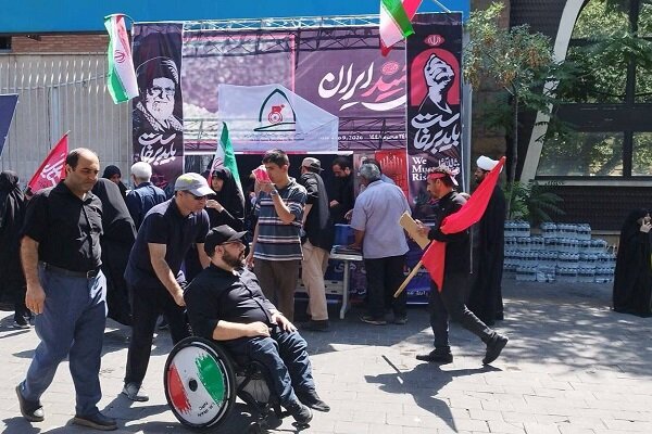 میزبانی قهرمان پارالمپیک از عزاداران رهبر شهید انقلاب 