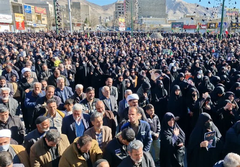 خروش یکپارچه ملت ولایت مدار و سوگوار ملایر؛انتقام خواهیم گرفت